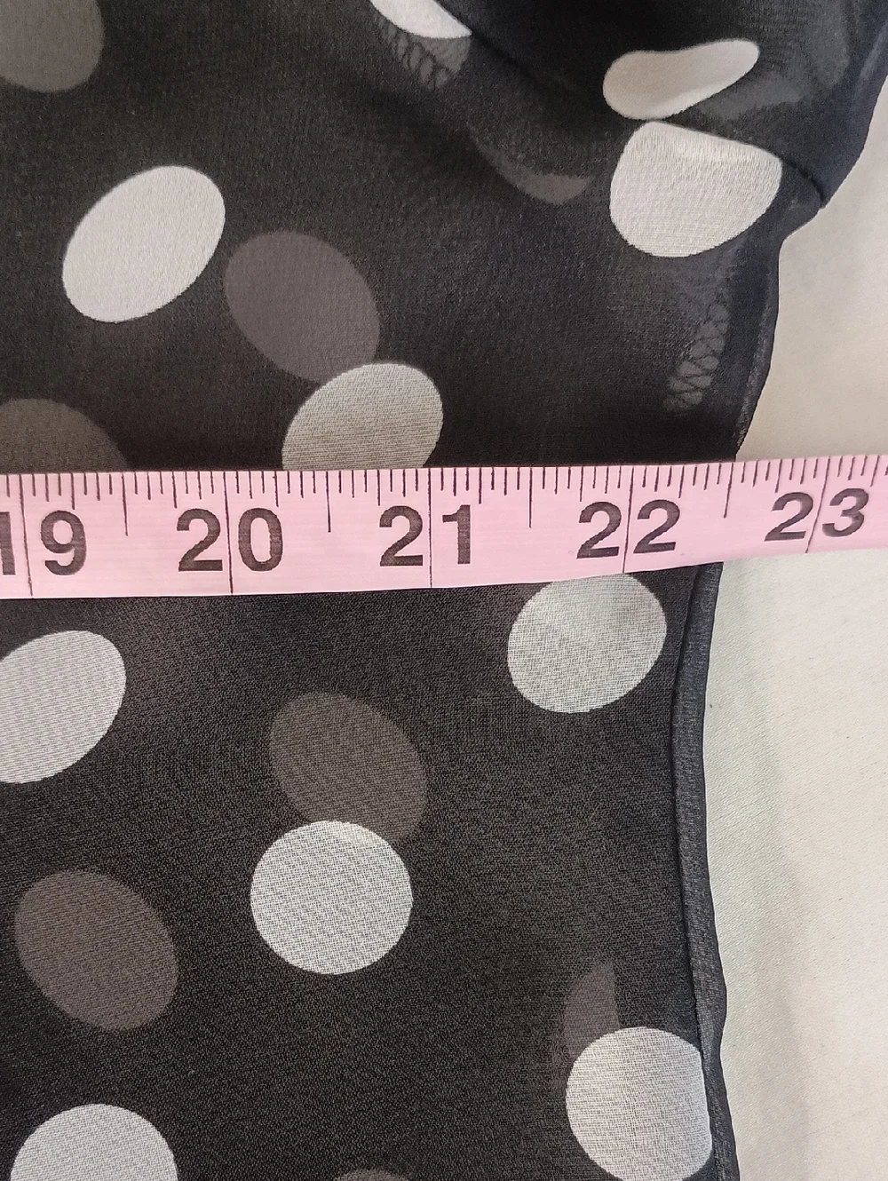 Women's Size XL Sheer Polka Dot Top Blouse Casual Black & White - Picture 6 of 10